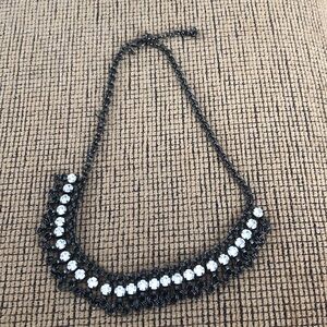 Chic Black and White Beaded Necklace